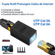 RJ45 UTP female-to-female adapter Black CAT5/6 - Ethernet network coupler