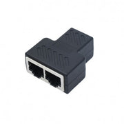 RJ45 UTP Female - 2 Female Splitter Adapter Black CAT5/6 - Ethernet network splitter