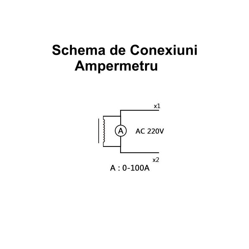 Digital Panel Ammeter, 220V, 22mm Diameter, Green