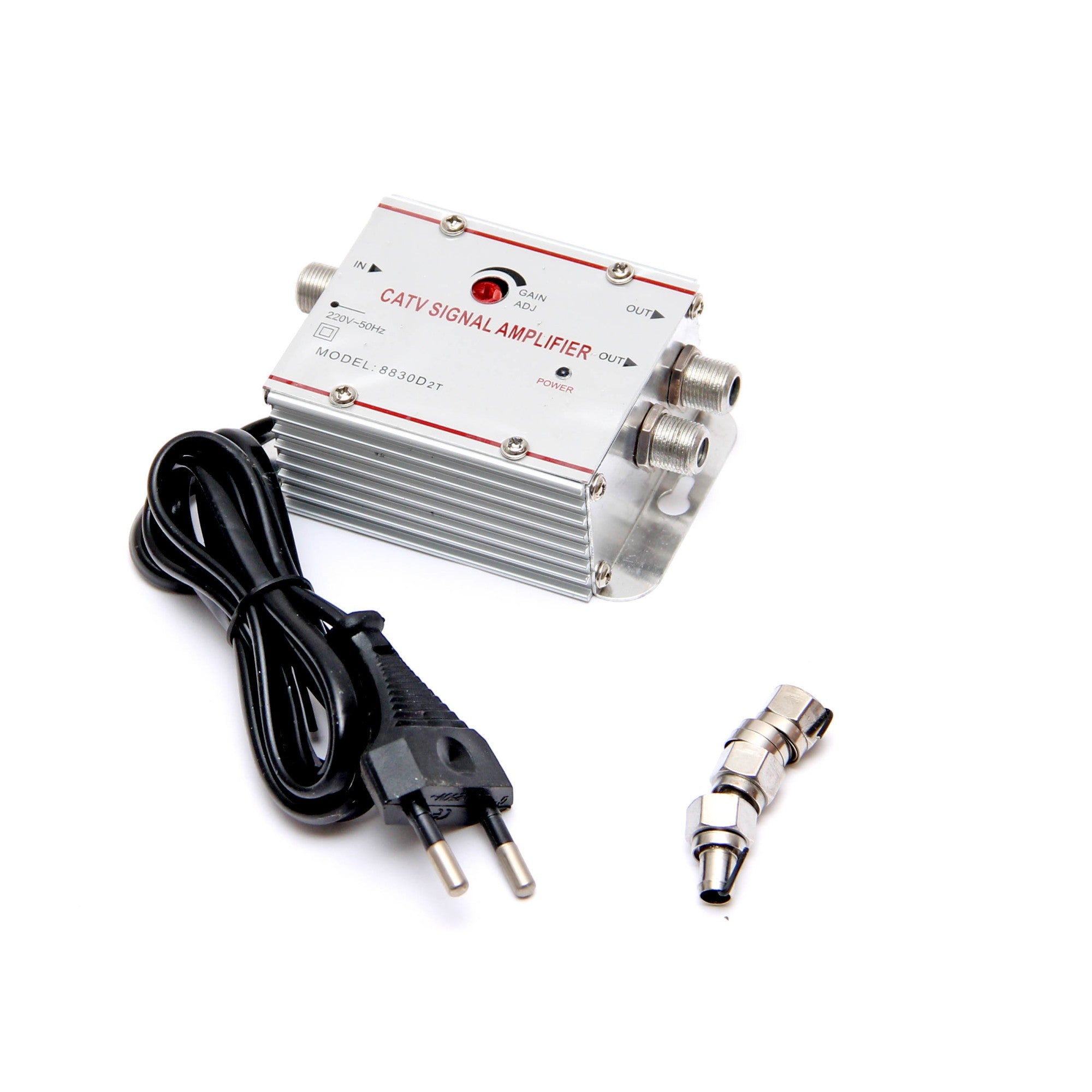 TV signal amplifier with 2 outputs 20 dB