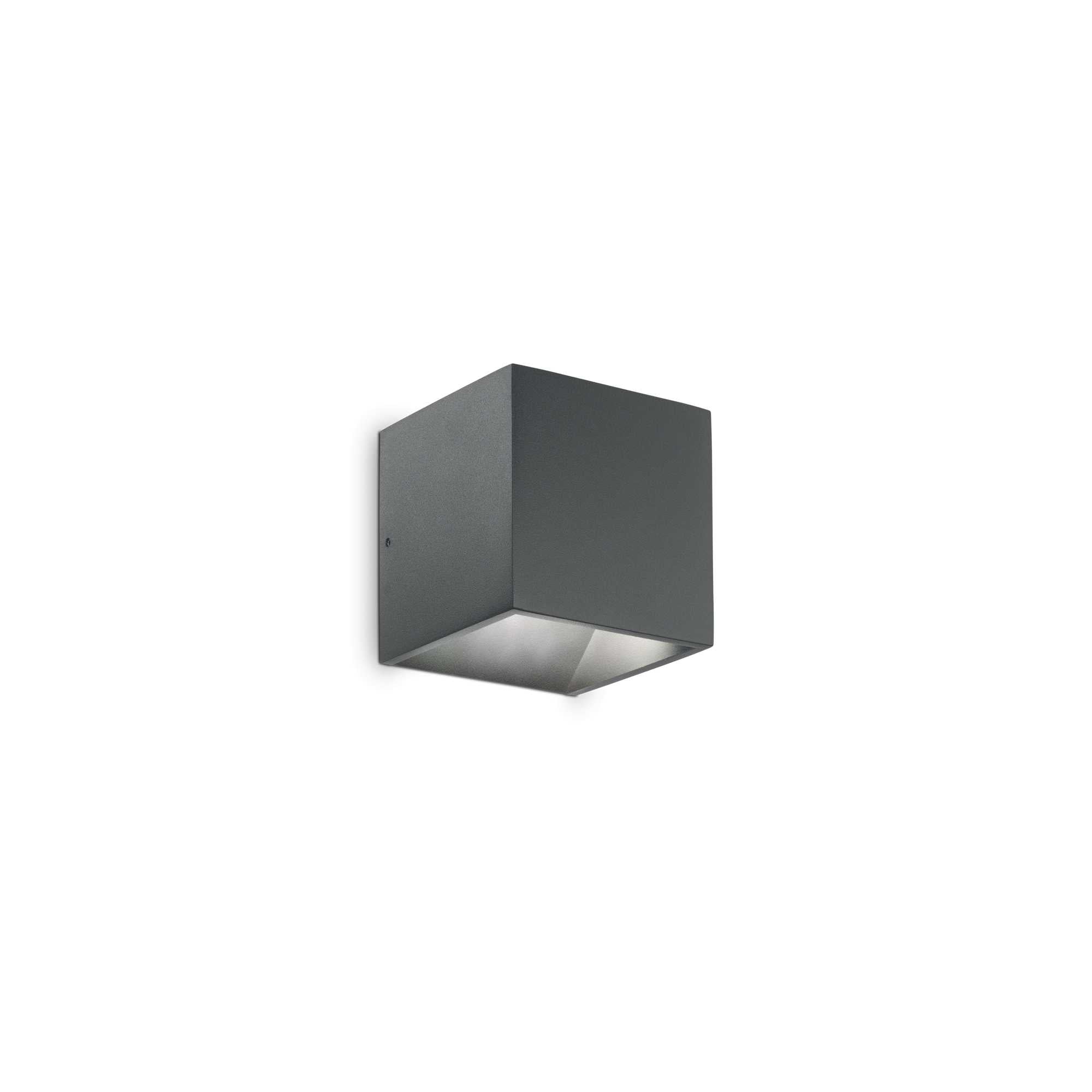 Outdoor LED Wall Light, Premium Finishes, IdealLux Italy, RUBIK AP1 D07 ANTHRACITE 3000K