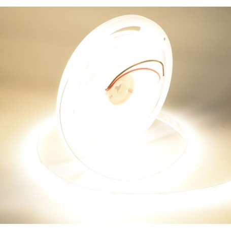 24V COB LED Strip - 8MM / 320 LEDs/m - 11W/m, Warm White Light 3500K - 1200lm - Indoor IP20 - 5m/roll