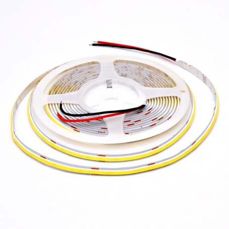 24V COB LED Strip - 8MM / 320 LEDs/m - 11W/m, Cool White 6500K - 1200lm - Indoor IP20 - 5m/reel