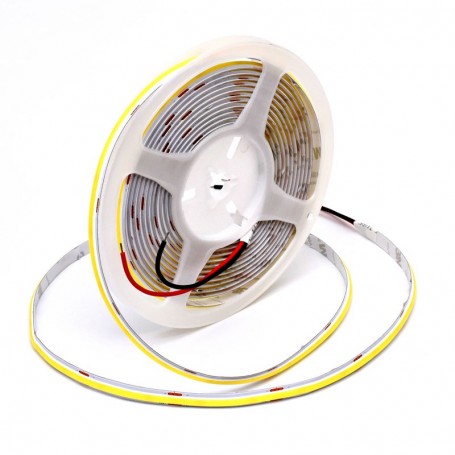 24V COB LED Strip - 8MM / 320 LEDs/m - 11W/m, Cool White 6500K - 1200lm - Indoor IP20 - 5m/reel