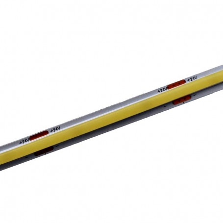 24V COB LED Strip - 8MM / 320 LEDs/m - 11W/m, Cool White 6500K - 1200lm - Indoor IP20 - 5m/reel