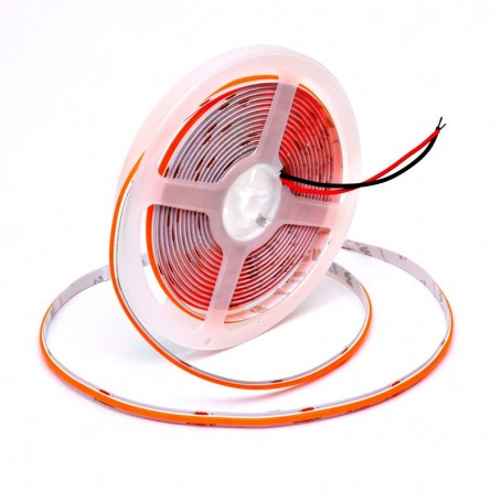 24V COB LED Strip - 8mm / 320 LEDs/m - 11W/m, Pink - Indoor IP20 - 5m/roll