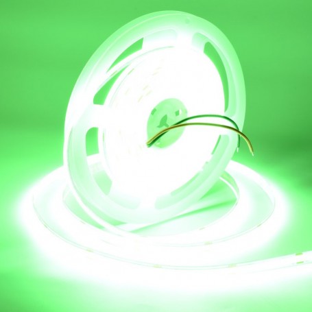 24V COB LED Strip - 8mm / 320led/m - 11W/m, Green - Indoor IP20 - 5m/roll