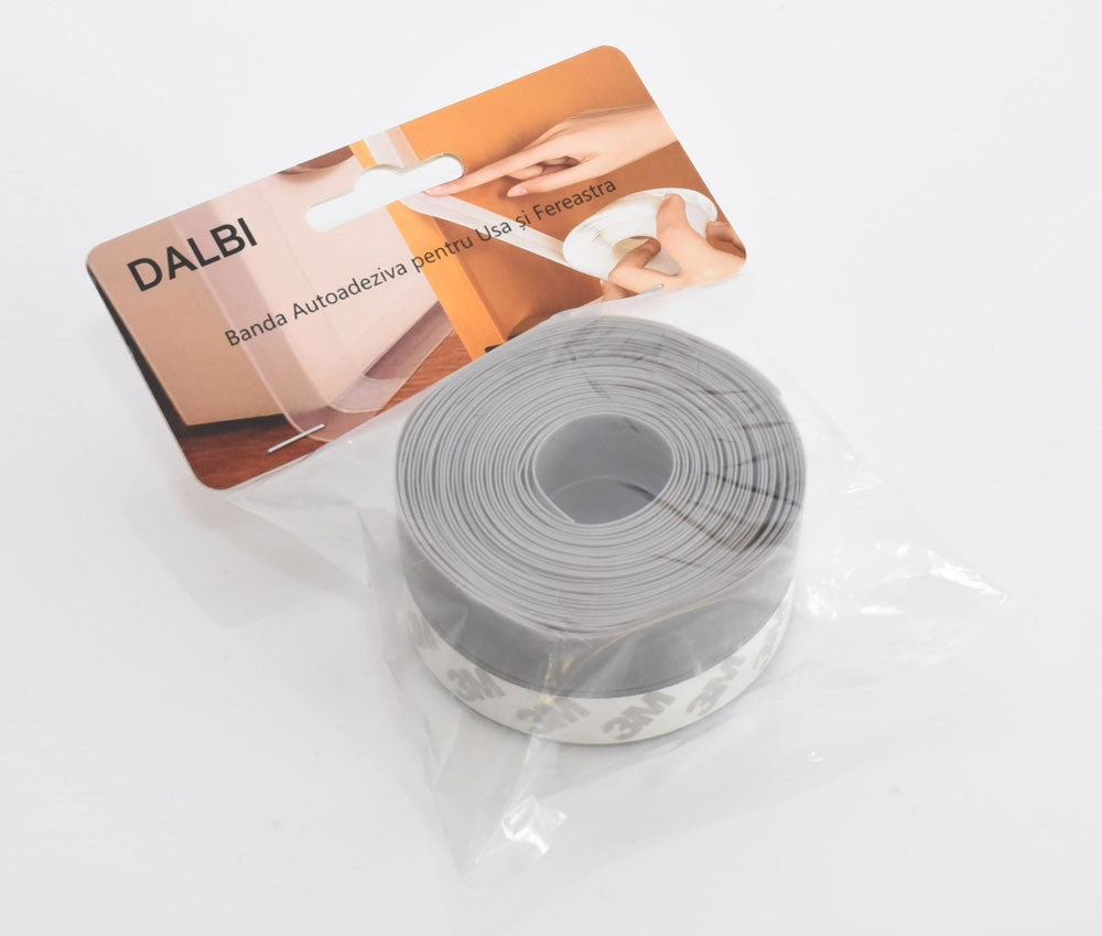 Door/Window Weatherstrip, Silicone, 35mm Width, 0.5mm Thickness, 5m, Grey