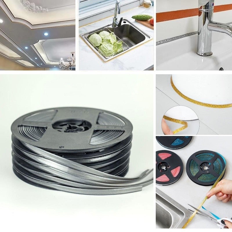 Sealing Strip, Silicone, Width 8 mm, Length 6m, Grey