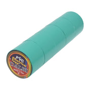 Set of 5 Insulating Tapes, Wide, 50mm, PVC, Length 15m, Green