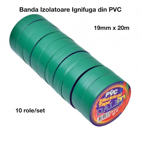 Green Insulating Tape 19mm x 20m SET OF 2 PCS