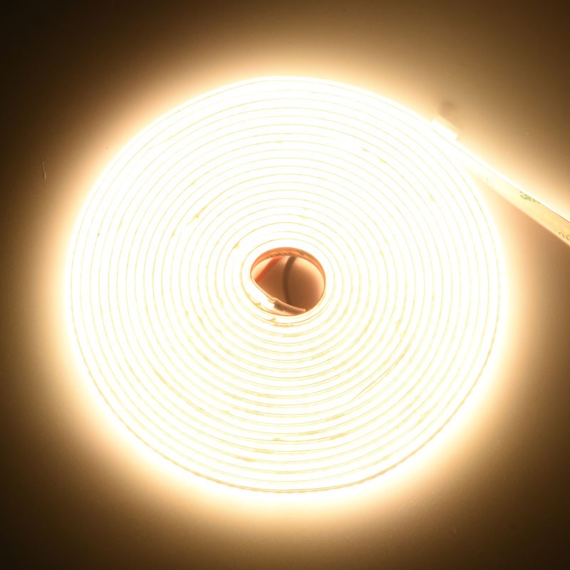 COB LED Strip 560D/m - 2-in-1 White Light 2700K-6500K - 24V/2-Wire - 8mm - 10W/m - RA 90, IP20 Protection - Roll/5m