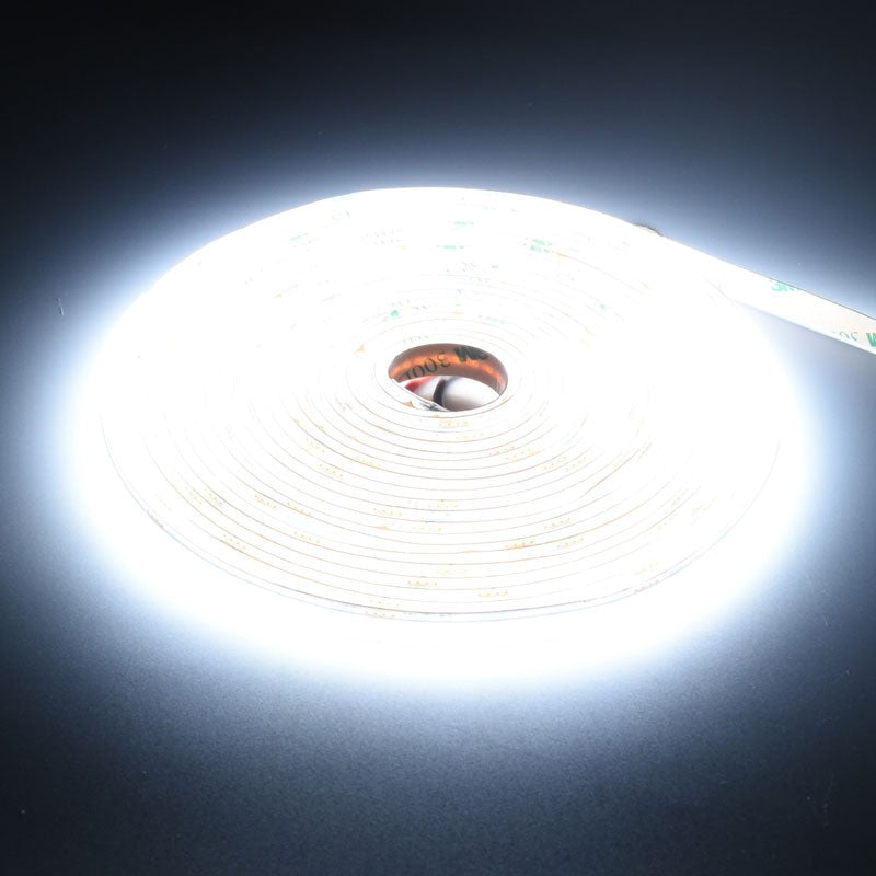 COB LED Strip 560D/m - 2-in-1 White Light 2700K-6500K - 24V/2-Wire - 8mm - 10W/m - RA 90, IP20 Protection - Roll/5m