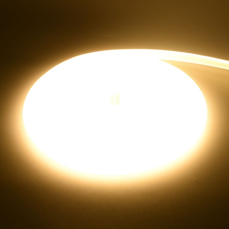 White-Warm Cob LED Strip 3000K Neon Flex - 288led/m - IP65 / 220V - 10W/ml / 5m Roll
