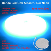 Neon Flex Blue Sky Cob Led Strip - 288led/m - IP65 / 220V - 10W/ml / 5ml Roll