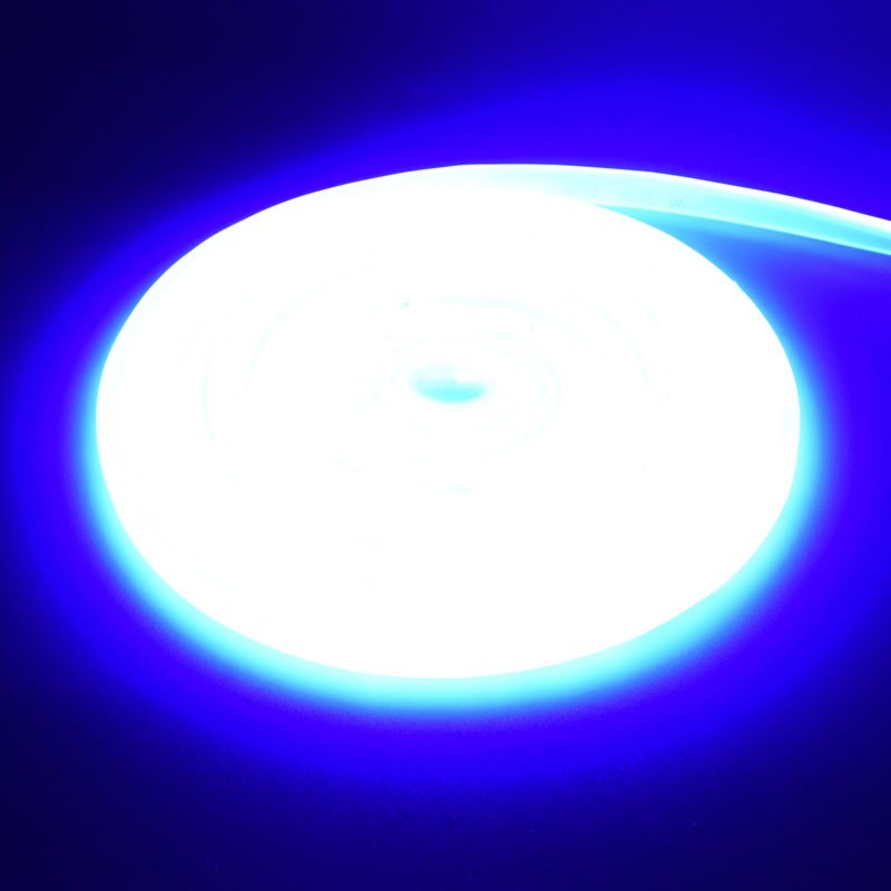 Intense Blue Neon Flex COB LED Strip - 288 LEDs/m - IP65 / 220V - 10W/m / 5m Roll