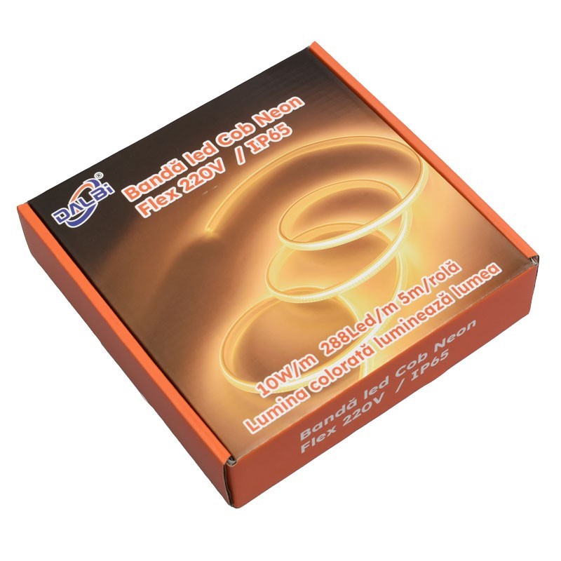 Intense Blue Neon Flex COB LED Strip - 288 LEDs/m - IP65 / 220V - 10W/m / 5m Roll