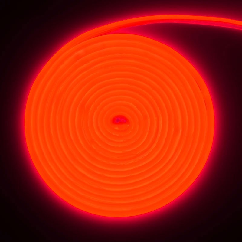 Intense Red COB LED Strip Neon Flex - 288led/m - IP65 / 220V - 10W/ml / 5ml Roll
