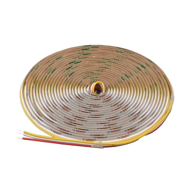 Digital COB LED Strip 576D/m - 3-in-1 White Light 2700K-4500K-6500K - 24V/3 Wire - 8mm - 10W/m - RA 90, IP20 Protection - Roll/5m