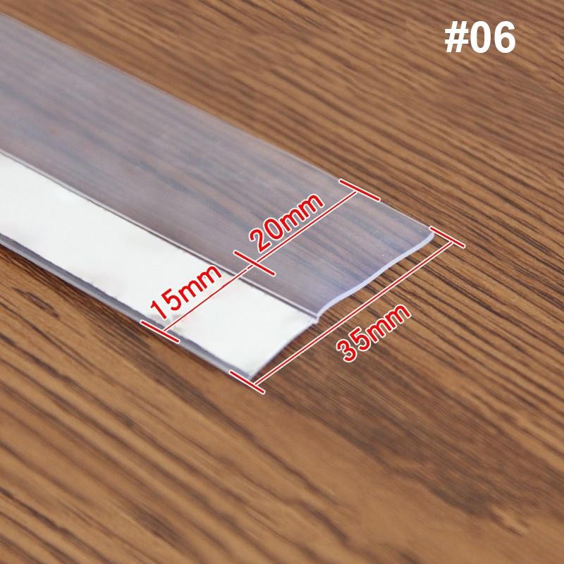 Door/Window Weather Stripping Tape, Silicone, 35mm Width, 0.5mm Thickness, 5m, Transparent