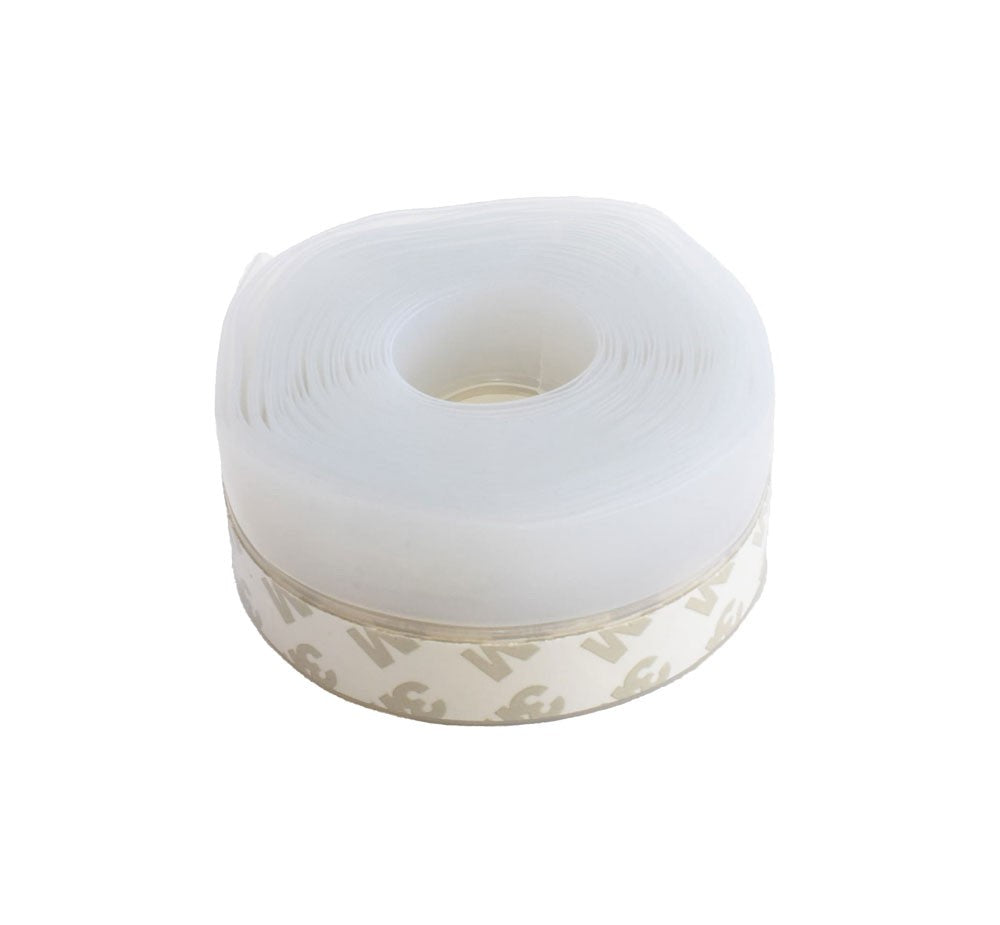 Door/Window Weather Stripping Tape, Silicone, 35mm Width, 0.5mm Thickness, 5m, Transparent