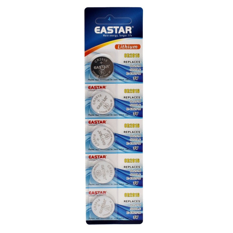CR2016 Li-ion 3V Eastar Battery - BL/5pcs