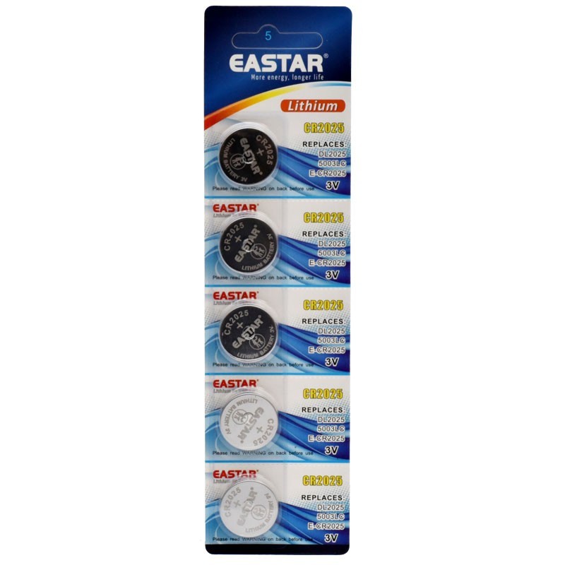 CR2025 Li-ion 3V Eastar Battery - BL/5pcs