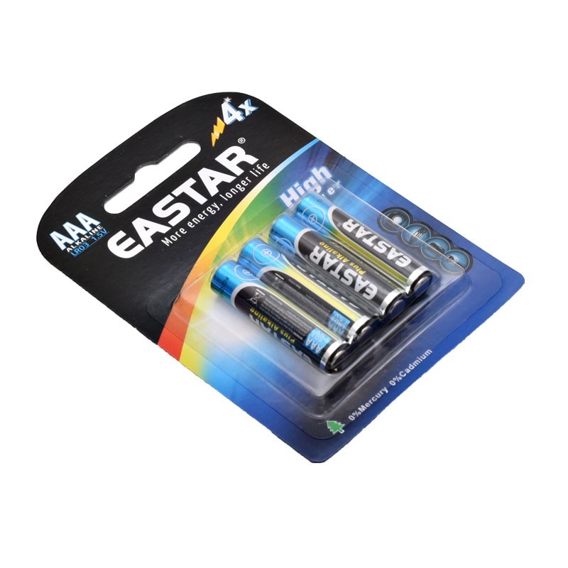 Eastar R3 - AAA 1.5V Alkaline High Performance Battery - Blister/4 pcs