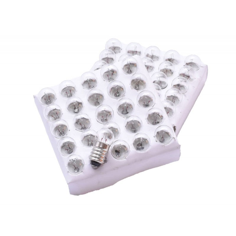 Flashlight Bulb E10 Thread, 18V, 50 Pieces