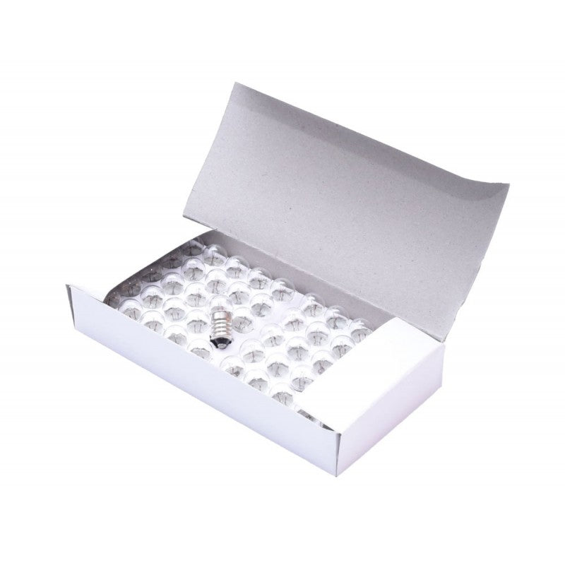 Flashlight Bulb E10 Thread, 18V, 50 Pieces