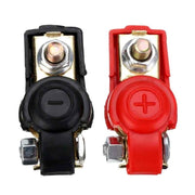 Car Battery Terminals, Red/Black with Rubber