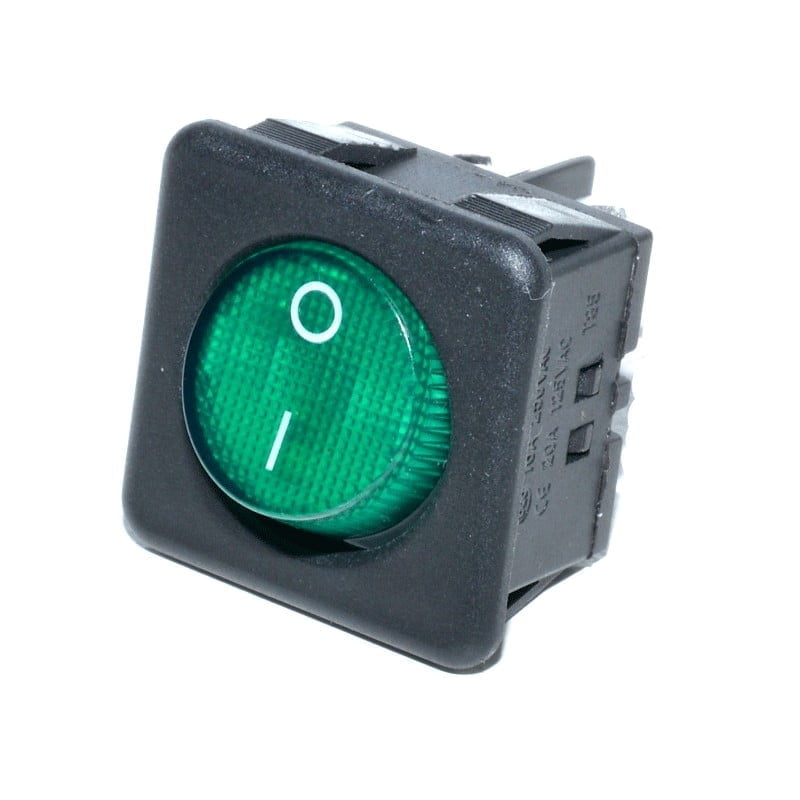 Square Green LED Push Button 30X30X35mm