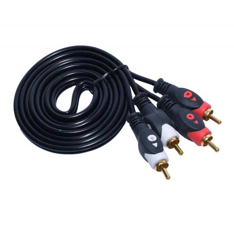 2RCA Male - 2RCA Male Cable, Red/Black 1.5m Q