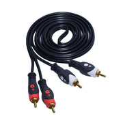 2RCA Male - 2RCA Male Cable, Red/Black 1.5m Q