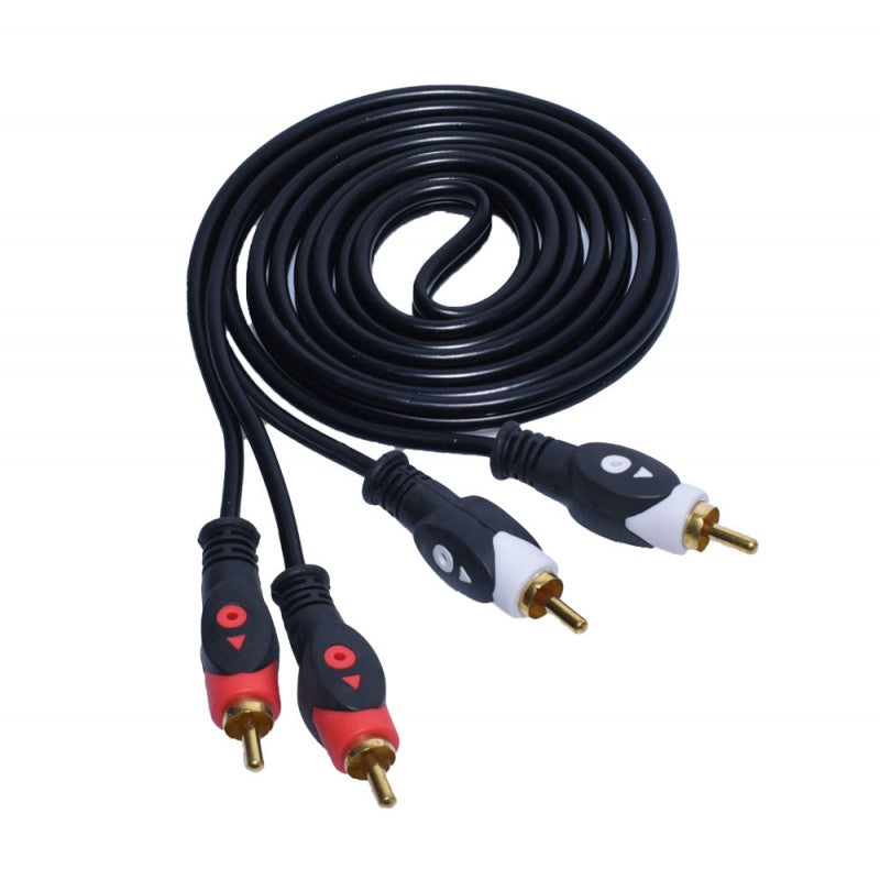 2RCA Male - 2RCA Male Cable, Red/Black 1.5m Q