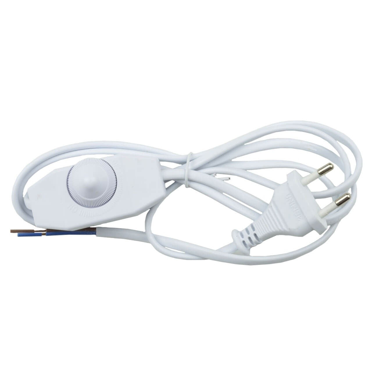 White Cable with Plug and Dimmer 1.5m*2*0.5mm²