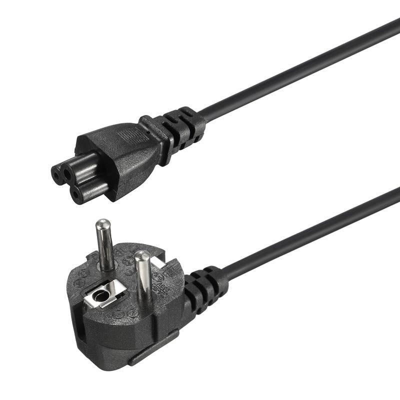 Laptop power cable with triangular 3-PIN plug, 1.5m length, 3x0.75mm2