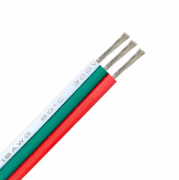 RGB LED Power Cable, 3-Wire, 50m/Roll