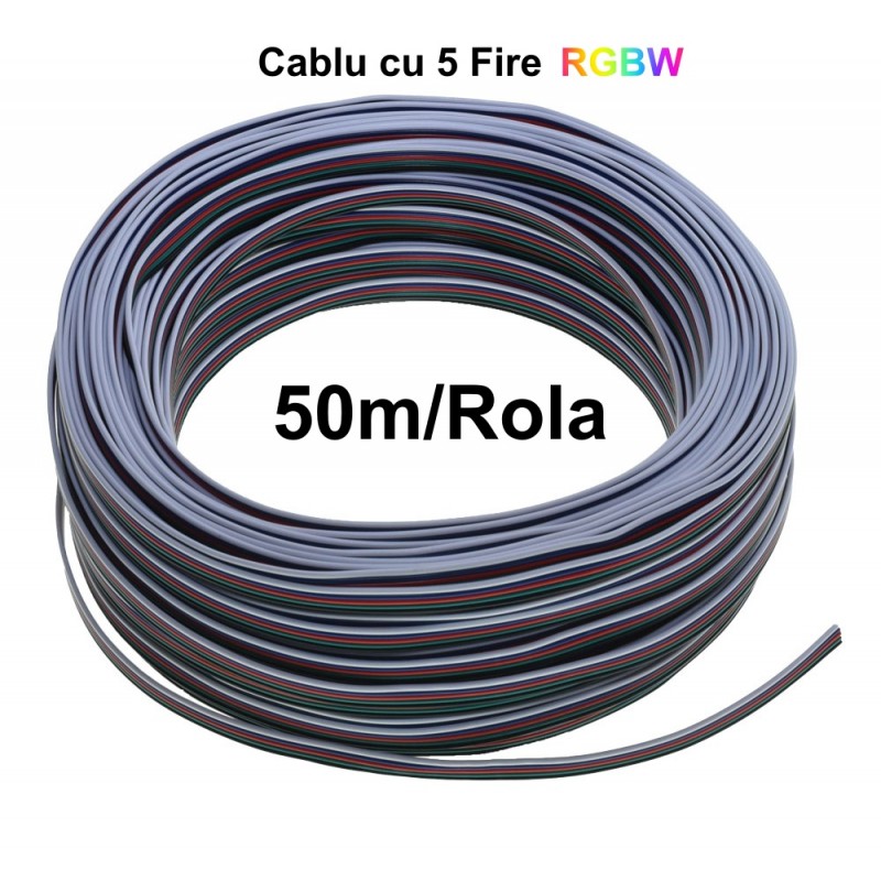 RGBW Power Cable 5-Core, 50m Roll