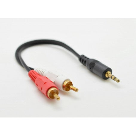 Audio Jack 3.5mm Male to 2 RCA Male Cable, 15cm