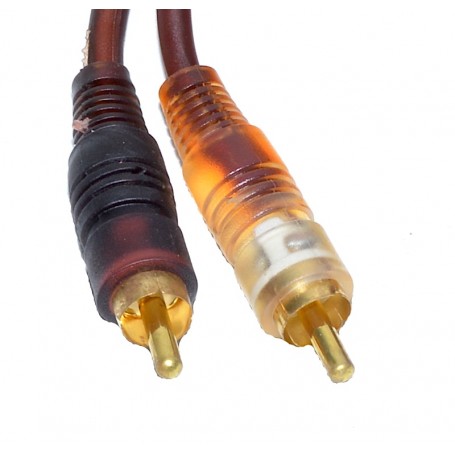 3.5mm Male Jack to 2 RCA Male Audio Cable, Silicone Coated 1.5m, Professional