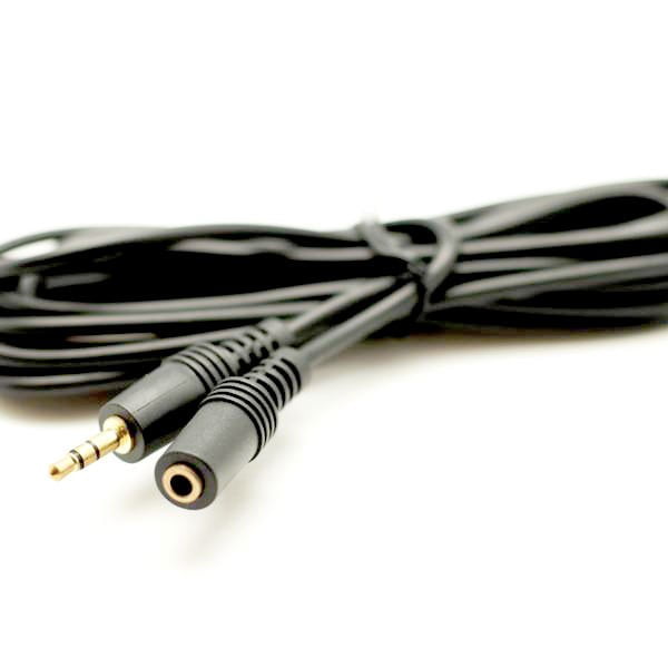3.5mm Male to Female Audio Jack Cable, 1.5m, Gold-Plated Contacts