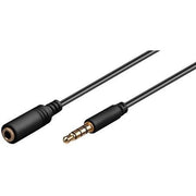 Audio Jack 3.5mm Male - Female Cable, 10m, Gold-plated Contacts