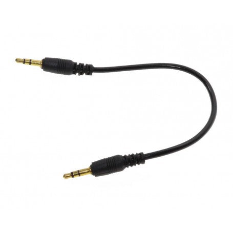 3.5mm Male Jack Audio Cable, 20cm, Gold-Plated Contacts