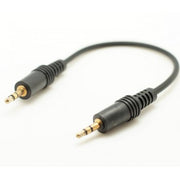 3.5mm Male Jack Audio Cable, 20cm, Gold-Plated Contacts