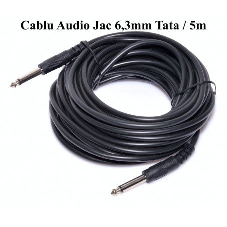 Audio Cable Jack 6.3mm Male - Male, 5m