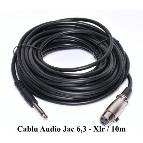 Audio Cable Jack 6.3mm Male - XLR Female, 10M