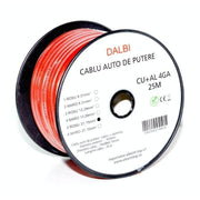 Red Car Power Cable Roll CU+AL 4GA 10MM, 25M/Roll