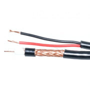 Coaxial TV Cable RG6U Copper + Power 2x0.5 (Black)