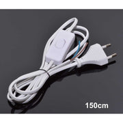Cable with Plug and Switch White 1.5M